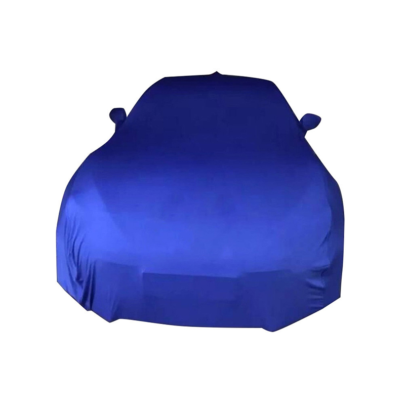 Blaue Allwetter-Autoabdeckung aus leichtem, elastischem Stoff